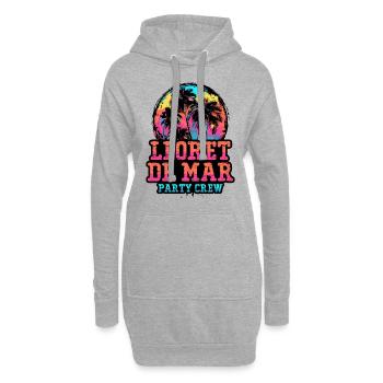 Lloret De Mar Party Crew - Hoodie Dress - heather grey - Front