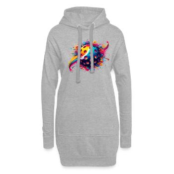 Splash Art Pickleball Player Pickle Ball Paddel - Hoodie-Kleid - Grau meliert - Vorne