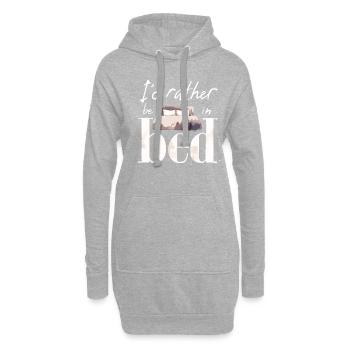 Ich wäre lieber im Bett Schlafliebhaber Schlaf Schlaf faul - Hoodie-Kleid - Grau meliert - Vorne