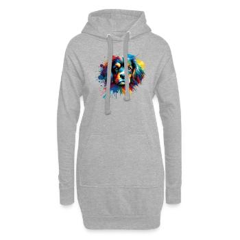 Splash Art coloré Petit Munsterlander - Sweat-shirt à capuche long Femme - gris chiné - Devant