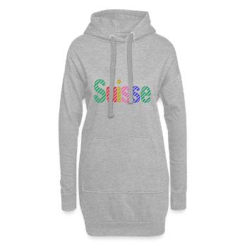 SCHWEIZ. HUMOR. LAND. FLAGGE. GENF. LAUSANNE - Hoodie-Kleid - Grau meliert - Vorne
