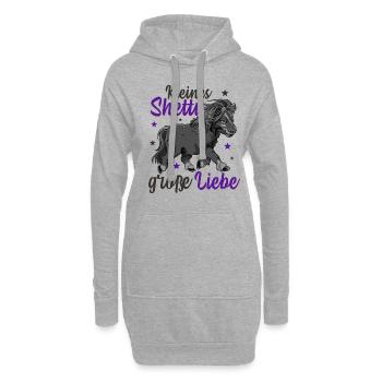 Little Shetty Dear Rider Riding Horse Pony - Sweat-shirt à capuche long Femme - gris chiné - Devant