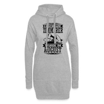 Zimmerer Geburtstag Sprüche Zimmermann Geschenke - Hoodie-Kleid - Grau meliert - Vorne