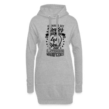 Quand les choses s’améliorent avec l’âge - Sweat-shirt à capuche long Femme - gris chiné - Devant