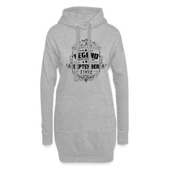 Geschenkideen zum Geburtstag September 1962 - Hoodie-Kleid - Grau meliert - Vorne
