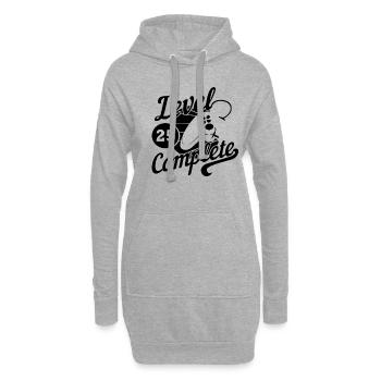 Level 25 Geburtstag Gamer - Hoodie-Kleid - Grau meliert - Vorne