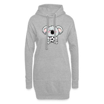 Handball Koala Fußball Grunge - Hoodie-Kleid - Grau meliert - Vorne