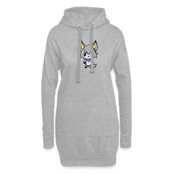 Wolfhound Vampire Emo - Sweat-shirt à capuche long Femme - gris chiné - Devant