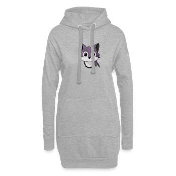 sucre, sucré, kawaii, raffiné, sucre glace, litière - Sweat-shirt à capuche long Femme - gris chiné - Devant