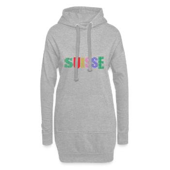 SUISSE - Sweat-shirt à capuche long Femme - gris chiné - Devant
