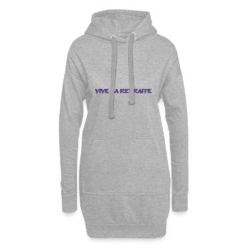 RETRAITE. RETRAITE. RETRAITEE. RETRAITE - Sweat-shirt à capuche long Femme - gris chiné - Devant