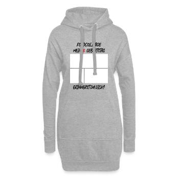 18e anniversaire de MEiN Vous en souvenez-vous ? Collage - Sweat-shirt à capuche long Femme - gris chiné - Devant
