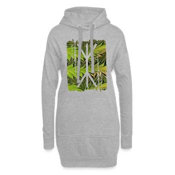 yggdrasil rune e 101 - Hoodie-Kleid - Grau meliert - Vorne