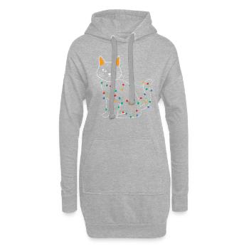 Cadeaux de Noël Noël - Sweat-shirt à capuche long Femme - gris chiné - Devant