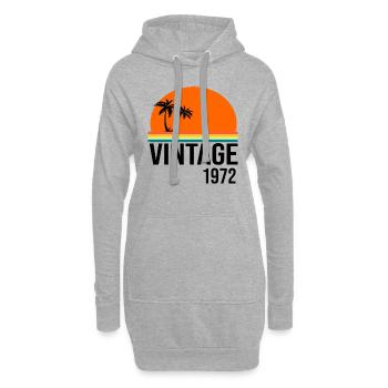Jahrgang 1972 - Hoodie-Kleid - Grau meliert - Vorne