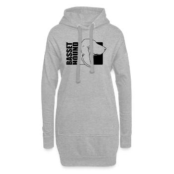 Basset Hound Profile Chiens Chien Wilsigns - Sweat-shirt à capuche long Femme - gris chiné - Devant