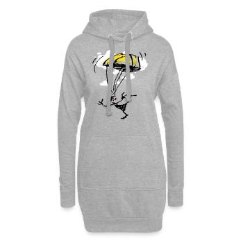 Parachutist - Hoodie Dress - heather grey - Front
