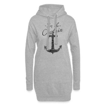 Captain - Hoodie-Kleid - Grau meliert - Vorne
