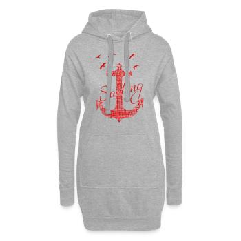 Sailing Anker Captain - Hoodie-Kleid - Grau meliert - Vorne