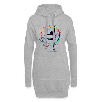 Dance - Hoodie-Kleid - Grau meliert - Vorne