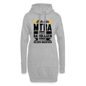 MTRA Röntgen Radiologie Radiologe - Hoodie-Kleid - Grau meliert - Vorne