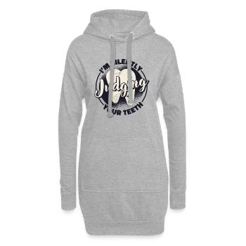 Dentiste Dentiste - Sweat-shirt à capuche long Femme - gris chiné - Devant