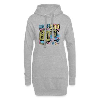 Old but always Gold the 80s - Hoodie-Kleid - Grau meliert - Vorne