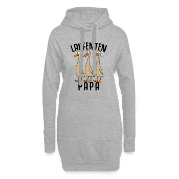 Canards Papa Élevage de canards Canards Élevage de canards - Sweat-shirt à capuche long Femme - gris chiné - Devant