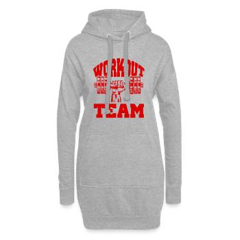 Workout Team - Hoodie-Kleid - Grau meliert - Vorne