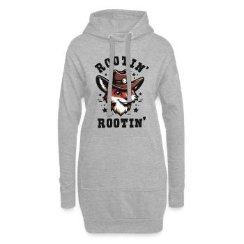 Fuchs Cowboy Lustige Tiere - Hoodie-Kleid - Grau meliert - Vorne