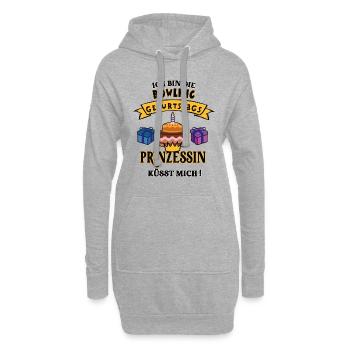 Bowling Spielerin Geburtstag Bowlingspielerin Geb - Hoodie-Kleid - Grau meliert - Vorne
