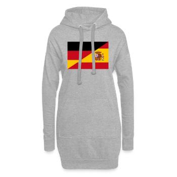 Germany Spain Flag Football Espana - Hoodie Dress - heather grey - Front