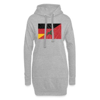 Vintage Germany Morocco Flag Gift - Hoodie Dress - heather grey - Front