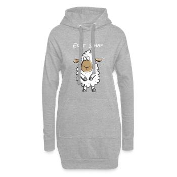Echt Schaf I Cooles Schäfchen Comic Geschenk Fun - Hoodie-Kleid - Grau meliert - Vorne