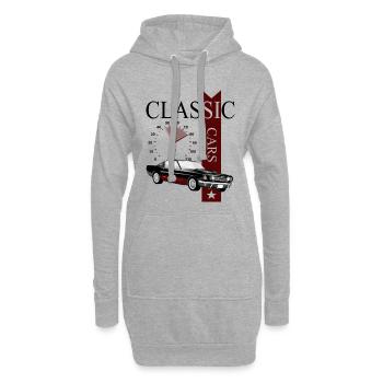 Automobile Classic Cars - Hoodie-Kleid - Grau meliert - Vorne