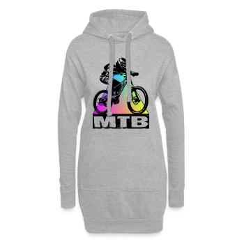 MTB Bike - Hoodie-Kleid - Grau meliert - Vorne