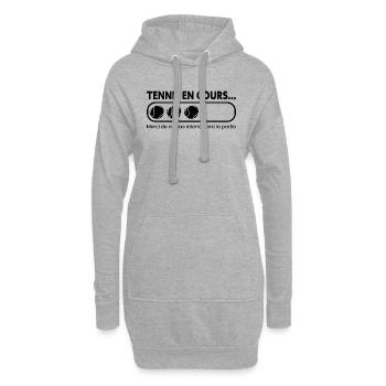 Tennis En Cours Partie - Sweat-shirt à capuche long Femme - gris chiné - Devant