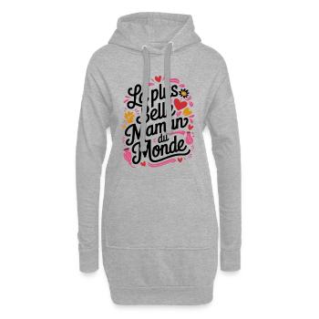 La plus belle Maman du Monde - Sweat-shirt à capuche long Femme - gris chiné - Devant