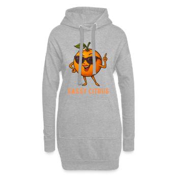 Sassy Citrus mit Sonnenbrille - Hoodie-Kleid - Grau meliert - Vorne