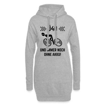 Ü40 Und Immer Noch Ohne Akku! (Fahrrad Rennrad B) - Hoodie-Kleid - Grau meliert - Vorne