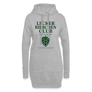 Lecker Bierchen Club – Offizielles Mitglied - Hoodie-Kleid - Grau meliert - Vorne