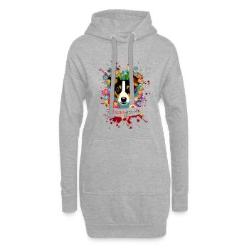 Pop Vintage Hippie - Hoodie-Kleid - Grau meliert - Vorne