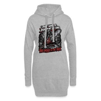 Ça devrait faire l’affaire - Sweat-shirt à capuche long Femme - gris chiné - Devant