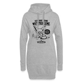 Ich hab keine Wutprobleme sondern Menschenprobleme - Hoodie-Kleid - Grau meliert - Vorne