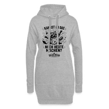 Geschenk für Kollegen Kannst du das noch heute... - Hoodie-Kleid - Grau meliert - Vorne