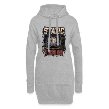 Static After Midnight - Hoodie Dress - heather grey - Front