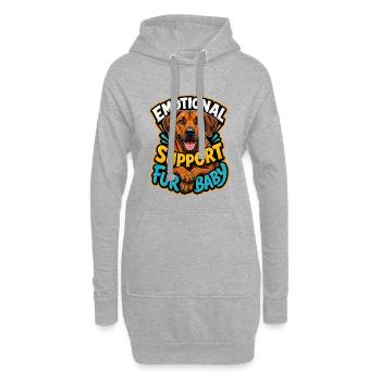 Chien rhodésien - Sweat-shirt à capuche long Femme - gris chiné - Devant