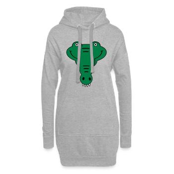 Alligator - Hoodie-Kleid - Grau meliert - Vorne