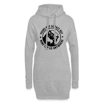 Offroad - Sweat-shirt à capuche long Femme - gris chiné - Devant