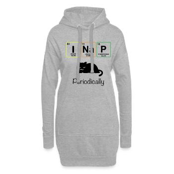 I Nap Cat Tableau périodique Enseignant T Shirt Cadeau - Sweat-shirt à capuche long Femme - gris chiné - Devant